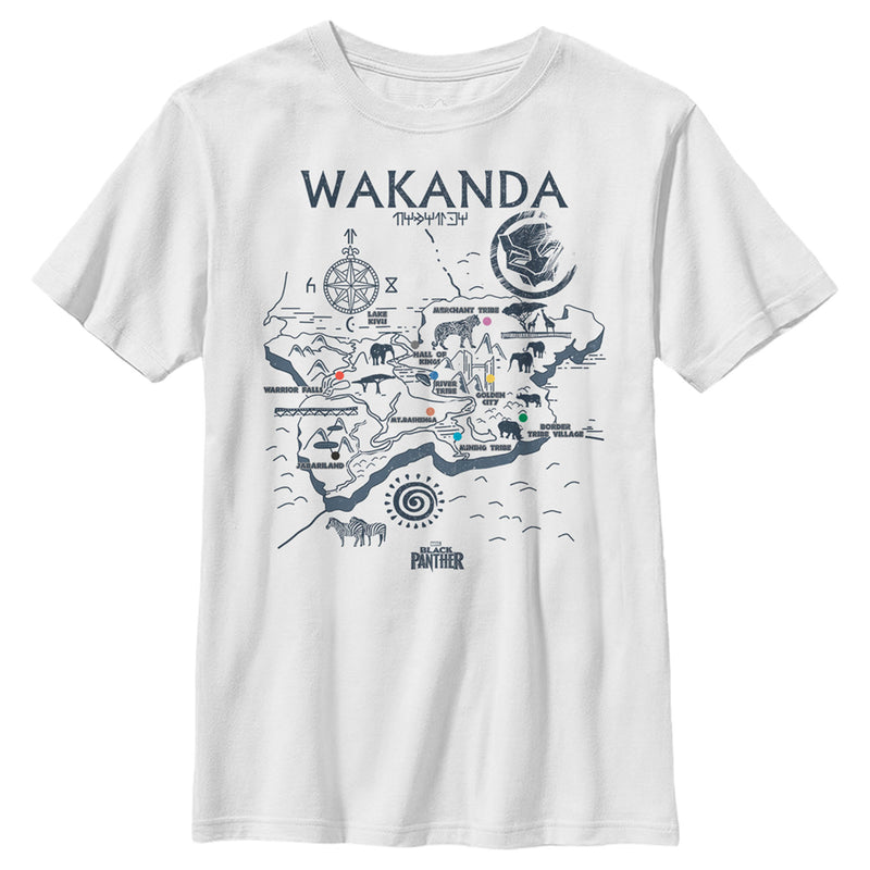 Boy's Marvel Black Panther Map of Wakanda T-Shirt