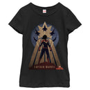 Girl's Marvel Captain Marvel Silhouette T-Shirt