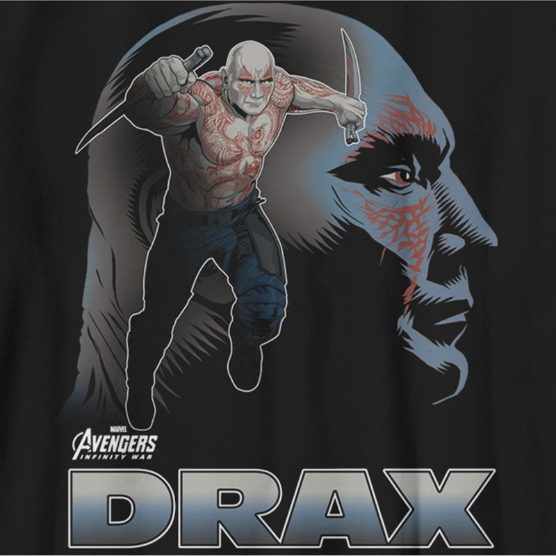 Boy's Marvel Avengers: Infinity War Drax Portrait T-Shirt