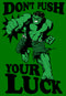 Men's Marvel St. Patrick's Day The Hulk Don't Push Your Luck T-Shirt