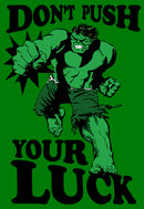 Men's Marvel St. Patrick's Day The Hulk Don't Push Your Luck Sweatshirt