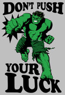 Men's Marvel St. Patrick's Day The Hulk Don't Push Your Luck Long Sleeve Shirt