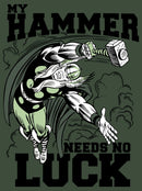 Junior's Marvel St. Patrick's Day Thor My Hammer Needs No Luck Festival Muscle Tee