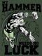 Junior's Marvel St. Patrick's Day Thor My Hammer Needs No Luck Festival Muscle Tee