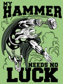 Girl's Marvel St. Patrick's Day Thor My Hammer Needs No Luck T-Shirt