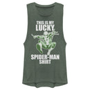 Junior's Marvel St. Patrick's Day Spider-Man Lucky Festival Muscle Tee