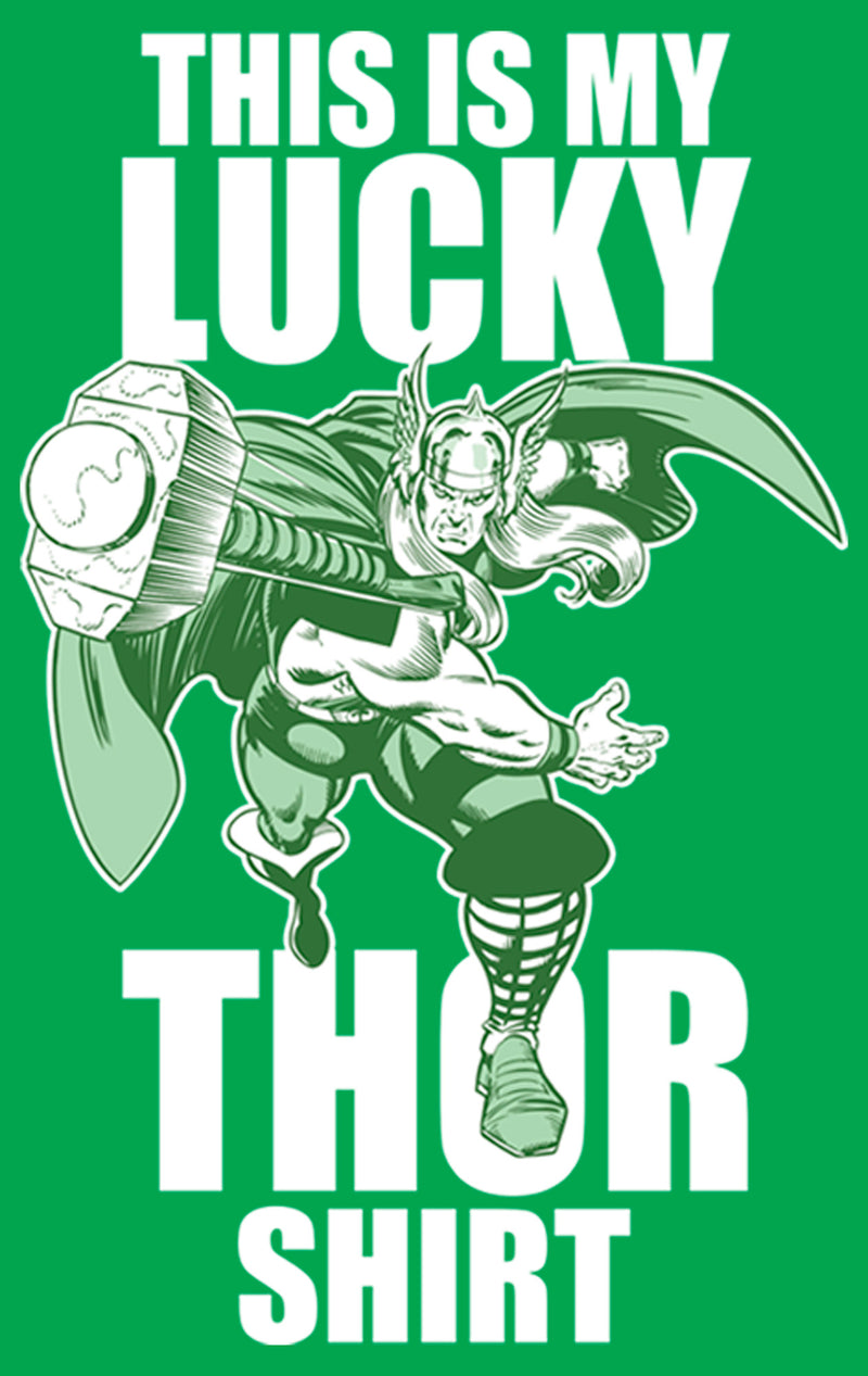 Junior's Marvel St. Patrick's Thor This Is My Lucky T-Shirt