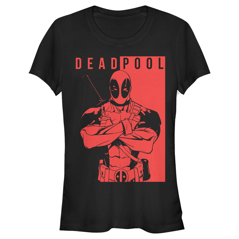 Junior's Marvel Deadpool Duotone Art T-Shirt