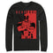 Men's Marvel Deadpool Duotone Art Long Sleeve Shirt