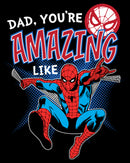 Men's Marvel Dad You're Amazing Like Spider-Man Pull Over Hoodie