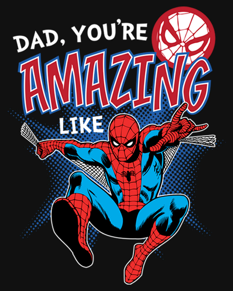 Men's Marvel Dad You're Amazing Like Spider-Man Long Sleeve Shirt