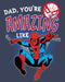 Boy's Marvel Dad You're Amazing Like Spider-Man T-Shirt