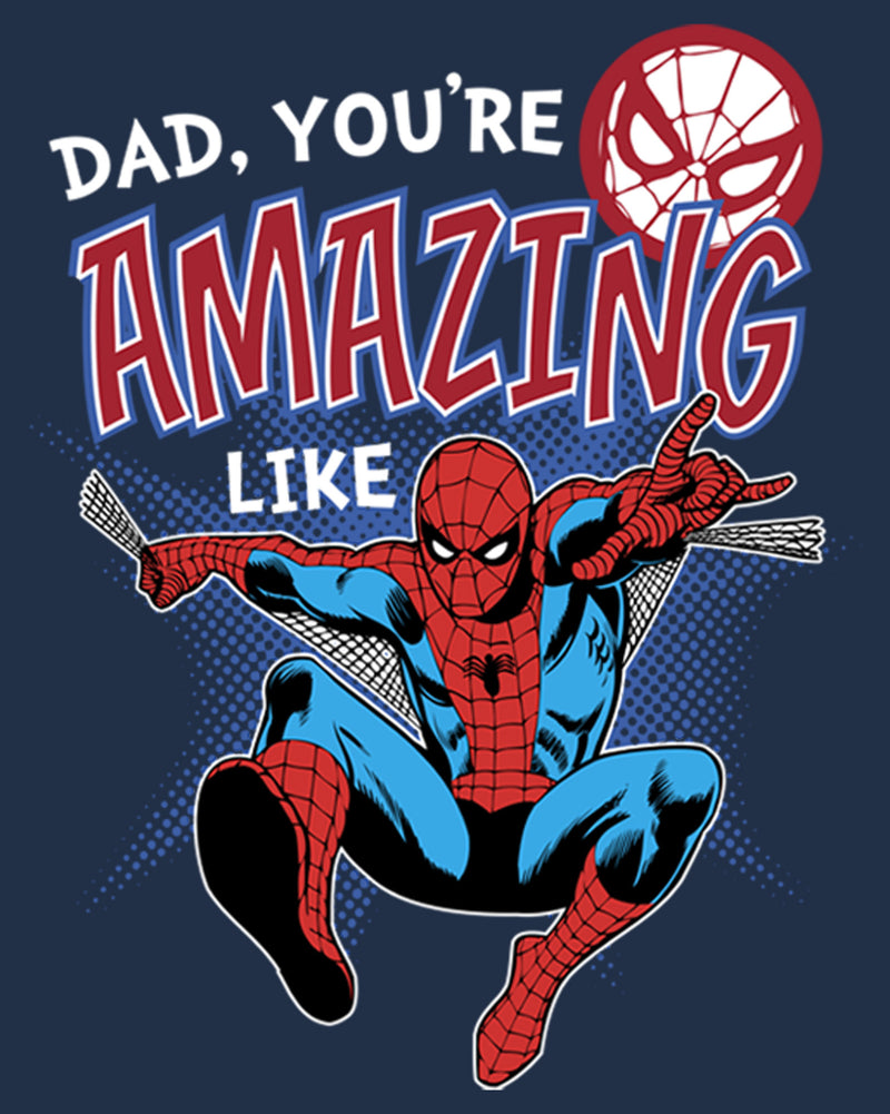 Men's Marvel Dad You're Amazing Like Spider-Man Long Sleeve Shirt