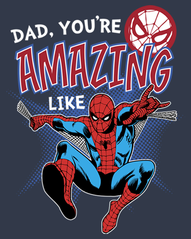 Junior's Marvel Dad You're Amazing Like Spider-Man Racerback Tank Top