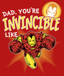 Girl's Marvel Dad You're Invincible Like Iron Man T-Shirt