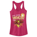 Junior's Marvel Dad You're Invincible Like Iron Man Racerback Tank Top