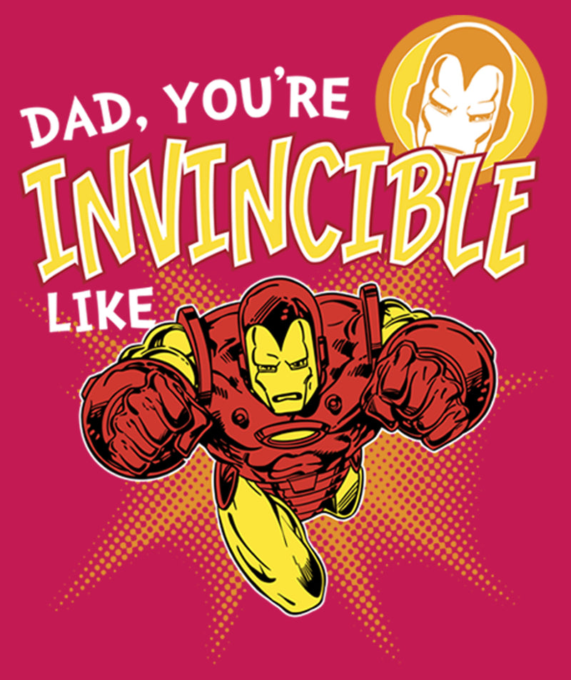 Junior's Marvel Dad You're Invincible Like Iron Man Racerback Tank Top