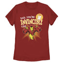 Women's Marvel Dad You're Invincible Like Iron Man T-Shirt