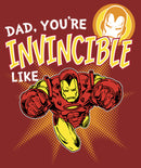 Women's Marvel Dad You're Invincible Like Iron Man T-Shirt