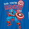 Boy's Marvel Dad, You're Legendary Like Captain America T-Shirt