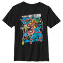 Boy's Marvel Daddy You are Our Super Hero T-Shirt