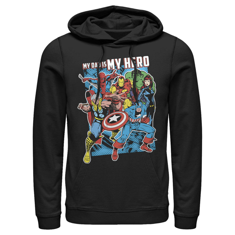 Men's Marvel My Dad is My Hero Pull Over Hoodie