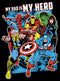 Men's Marvel My Dad is My Hero Pull Over Hoodie