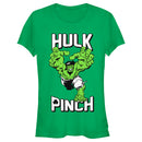 Junior's Marvel St. Patrick's Day Pinching Hulk T-Shirt