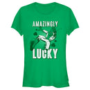 Junior's Marvel St. Patrick's Day Spider-Man Amazingly Lucky T-Shirt