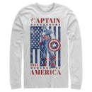 Men's Marvel Captain America Flag 1941 Long Sleeve Shirt