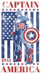 Men's Marvel Captain America Flag 1941 Long Sleeve Shirt