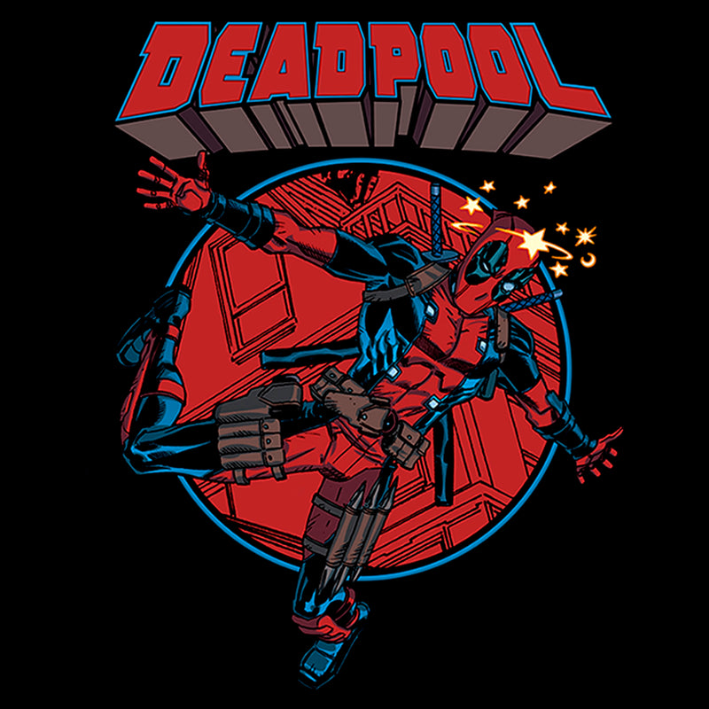 Junior's Marvel Deadpool Falling Circle T-Shirt