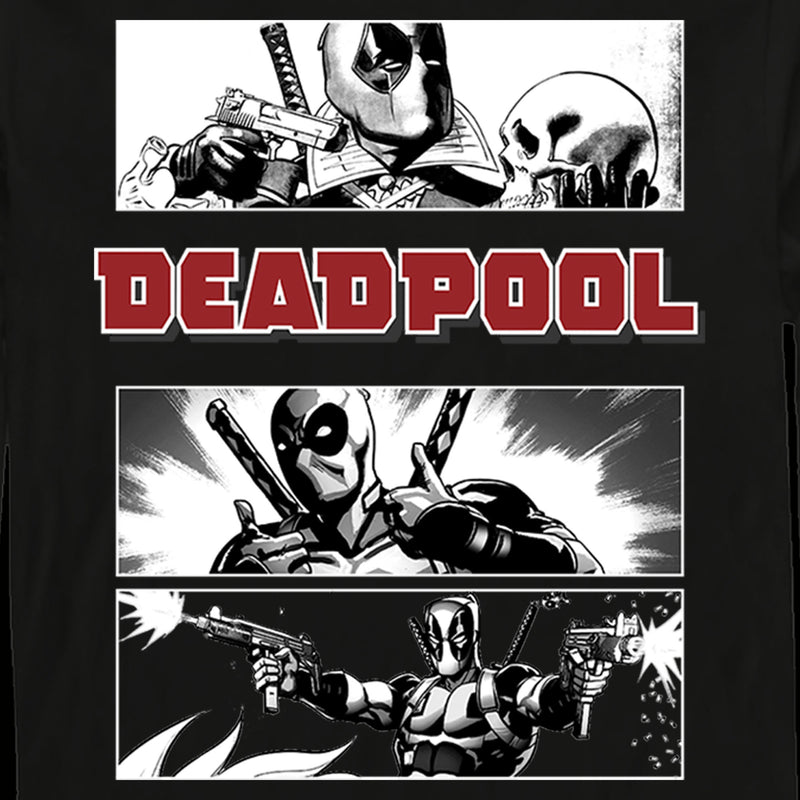 Men's Marvel Deadpool Comic Panels Long Sleeve Shirt