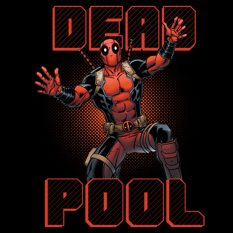 Junior's Marvel Deadpool Halftone Pose T-Shirt