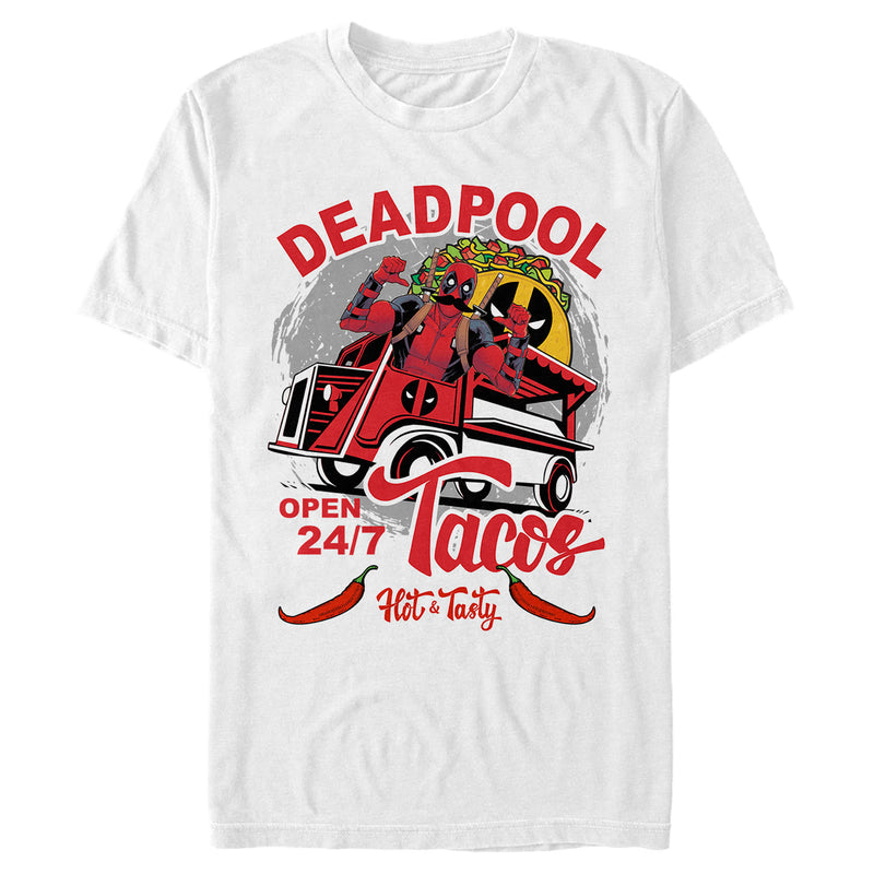 Men's Marvel Deadpool Open 24 7 Tacos T-Shirt