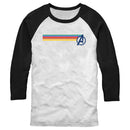 Men's Marvel Rainbow Streak Logo Baseball Tee