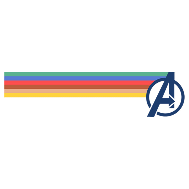 Men's Marvel Rainbow Streak Logo Baseball Tee