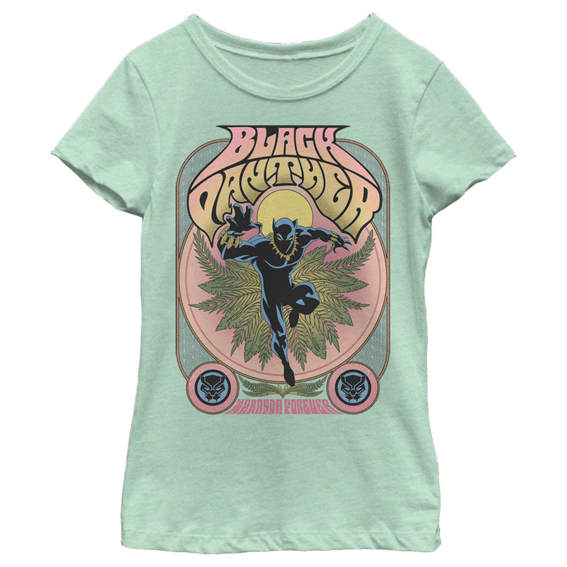 Girl's Marvel Black Panther Vintage 70's Poster Style T-Shirt