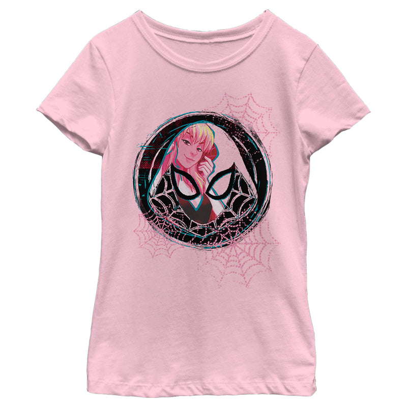 Girl's Marvel Spider Gwen Web Logo T-Shirt