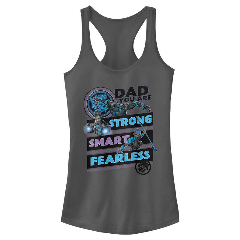 Junior's Marvel Black Panther Dad You are Strong Smart Fearless Racerback Tank Top