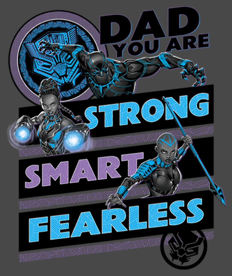 Junior's Marvel Black Panther Dad You are Strong Smart Fearless Racerback Tank Top