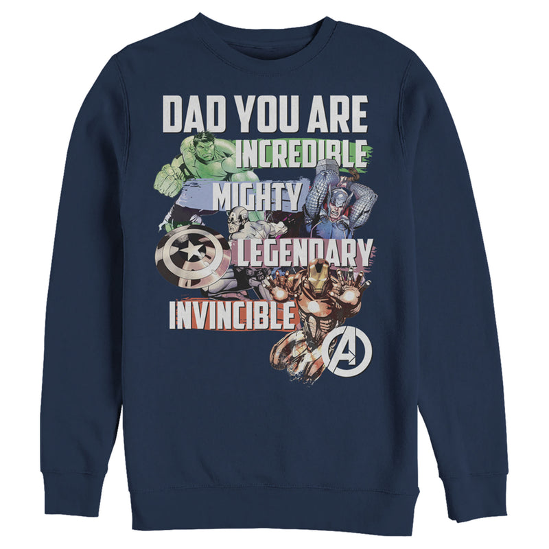 Men's Marvel Dad You are Incredible Mighty Legendary Invincible Sweatshirt