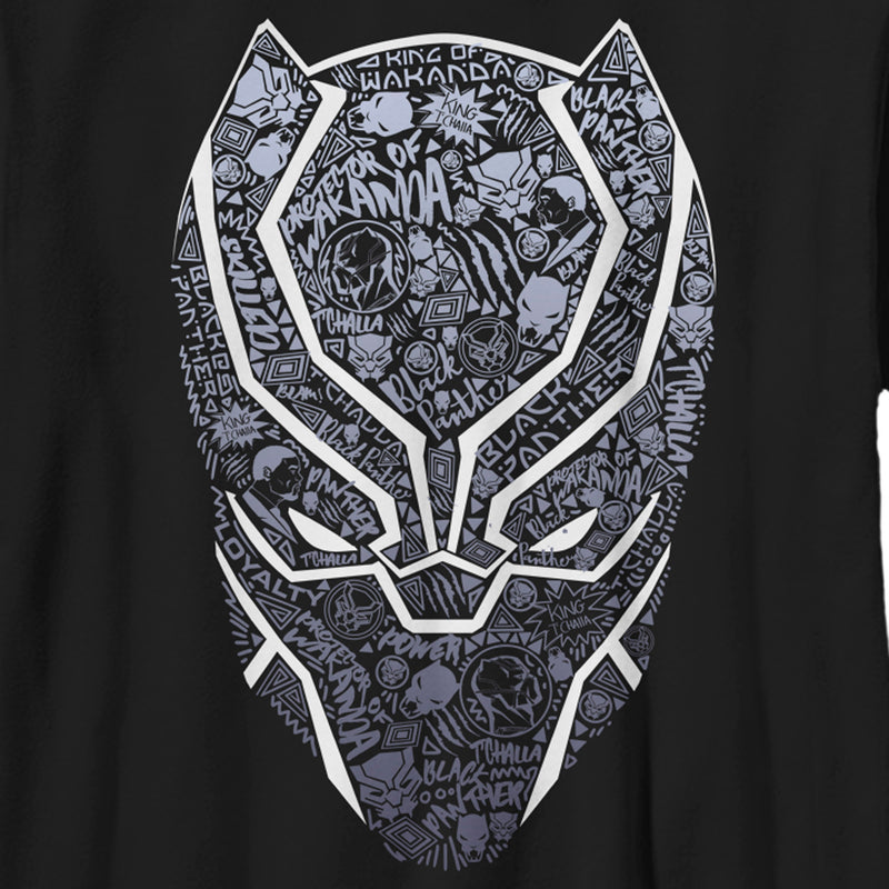 Boy's Marvel Black Panther Filled Mask T-Shirt