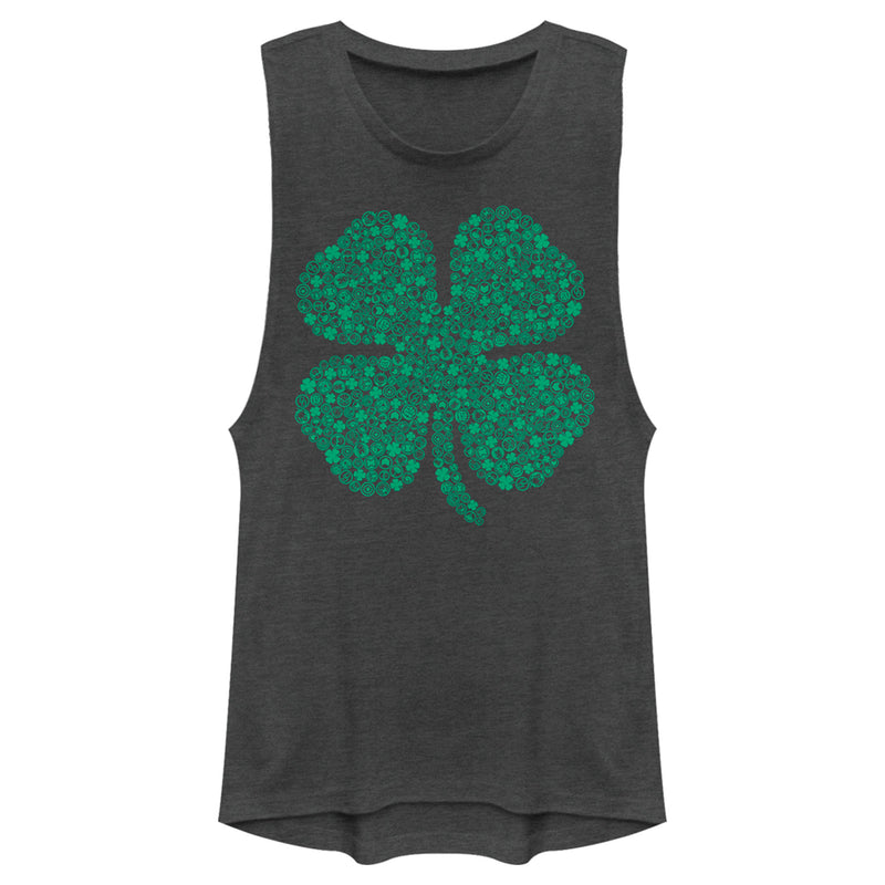 Junior's Marvel St. Patrick's Day Hero Icon Clover Festival Muscle Tee