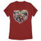 Women's Marvel Avengers Assemble Heart Collage T-Shirt