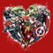 Boy's Marvel Avengers Assemble Heart Collage T-Shirt