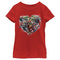 Girl's Marvel Valentine's Day Avenger Heart Collage T-Shirt