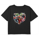 Girl's Marvel Valentine's Day Avenger Heart Collage T-Shirt