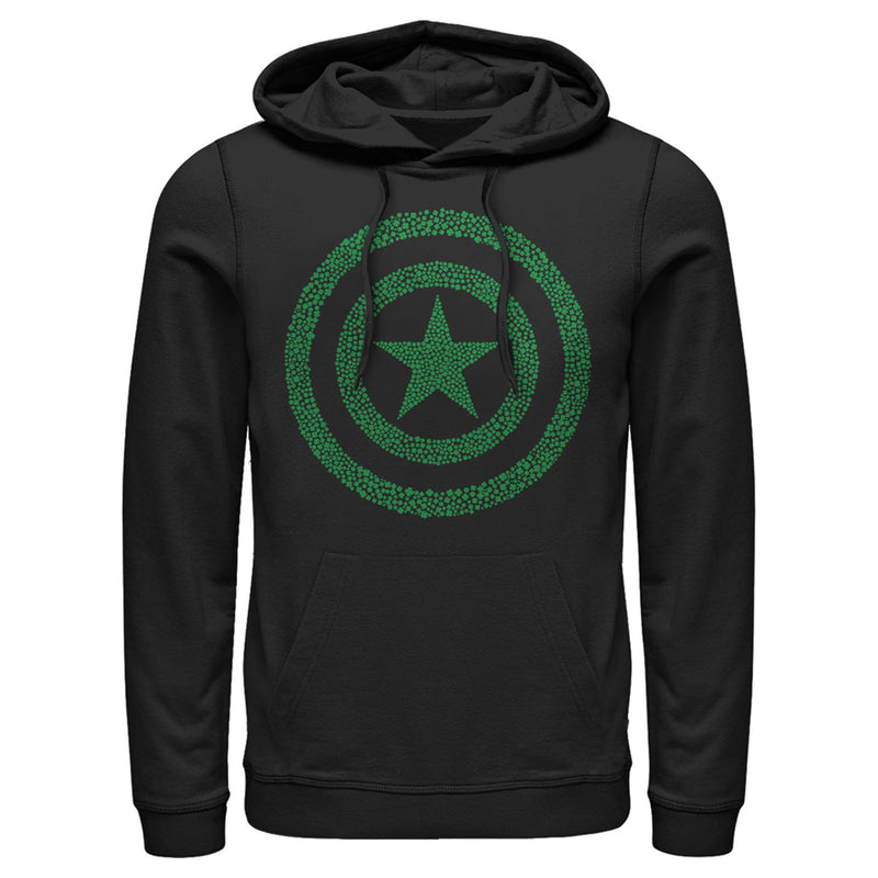 Men's Marvel St. Patrick's Day Captain America Clover Shield Pull Over Hoodie