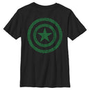 Boy's Marvel St. Patrick's Day Captain America Clover Shield T-Shirt